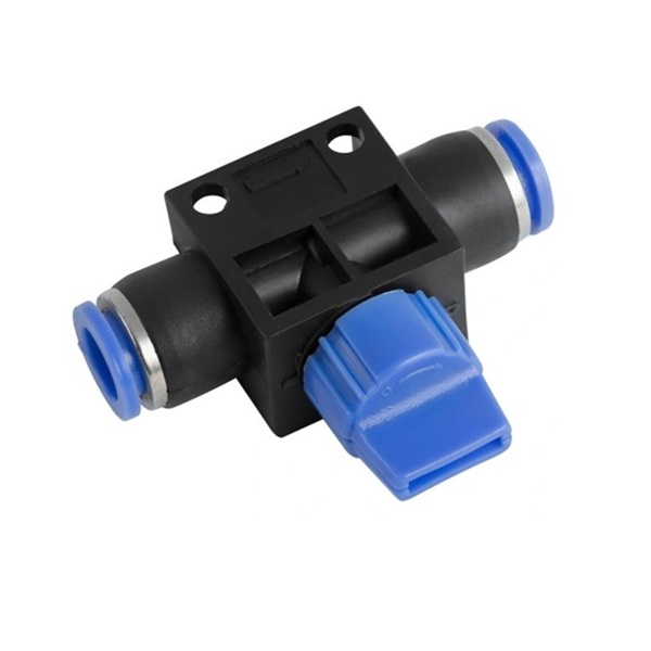 Zawory wtykowe kulowe z odpowietrzeniem 4 mm